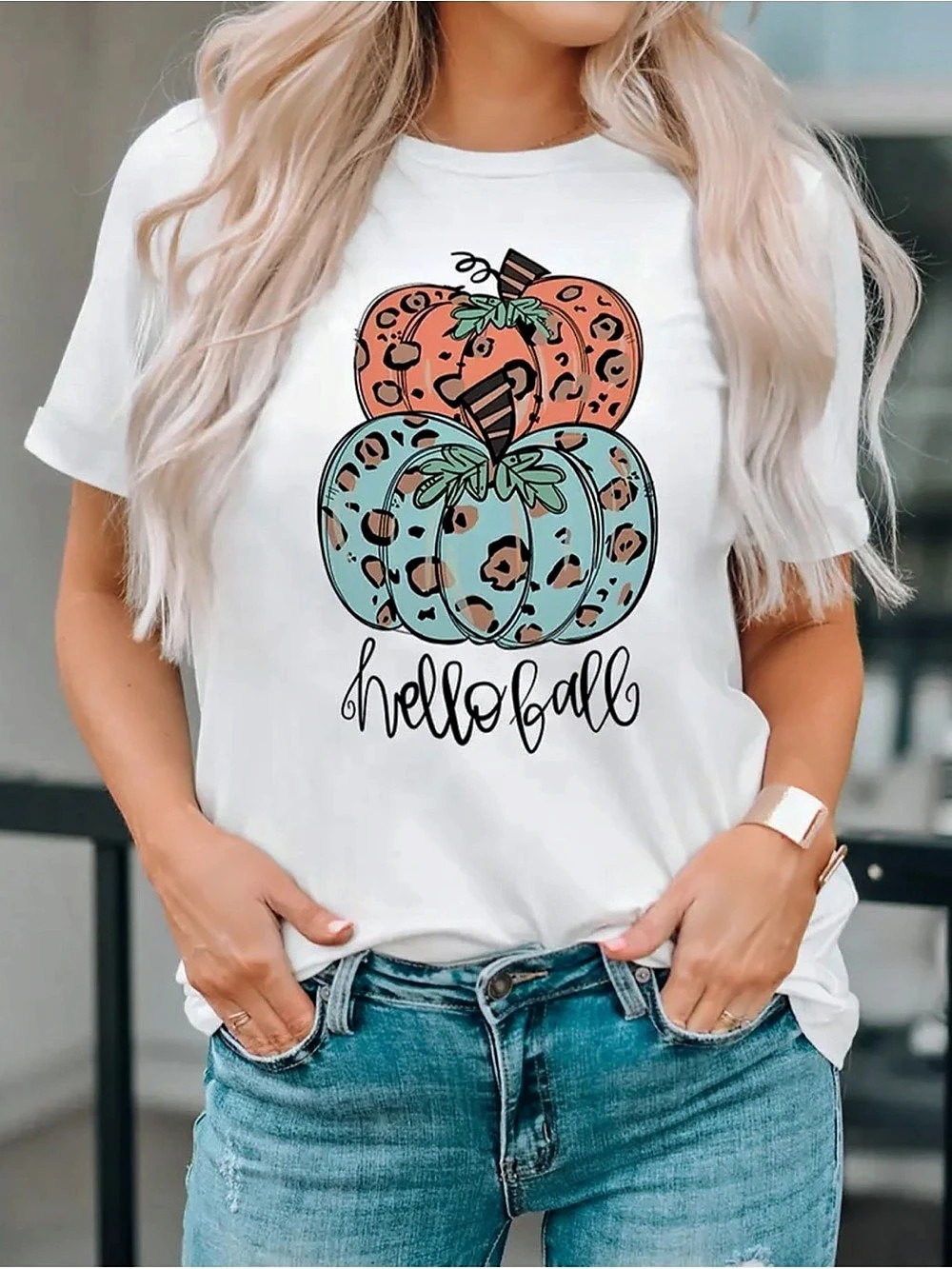 Pumpkin Graphic Short Sleeve Tee